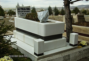 İki katlı kalın mermer mezar modeli istanbul