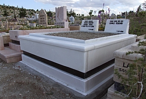 Bantlı beyaz mermer mezar modeli ve resimleri